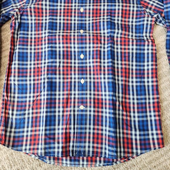 Vineyard Vines boys Whale shirt button down red blue white size M 12-14 - Picture 4 of 10